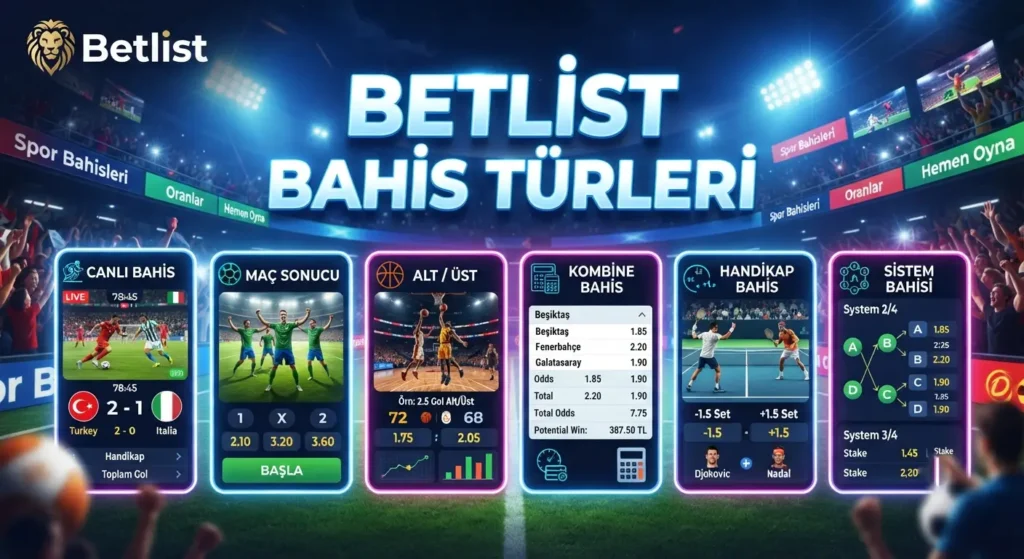 Betlist Bahis Türleri